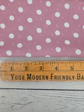 Rose Polka Dots Opaque Petite Swiss Dot 100% Polyester {by the half yard}