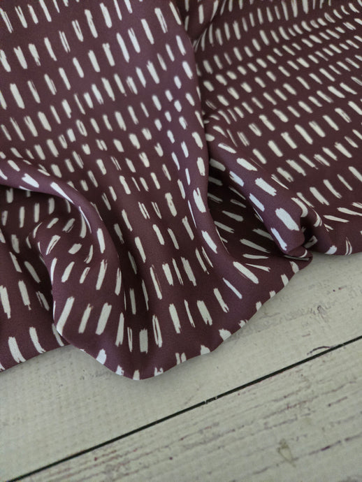 Dark Mauve Brush Print {by the half yard}