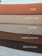 Rust Embroidered Stripe Solid {by the half yard}