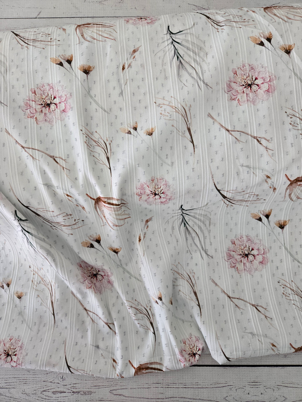 Boho Floral Swiss Dot Cotton {by the half yard}