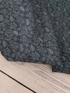 Petite Dark Green Botanical Print {by the half yard}
