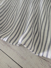 Charcoal & White Pinstripe Double Gauze Cotton {by the half yard}