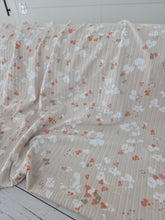 Neutral Spotted Floral Wide Rib Knit {by the half yard}