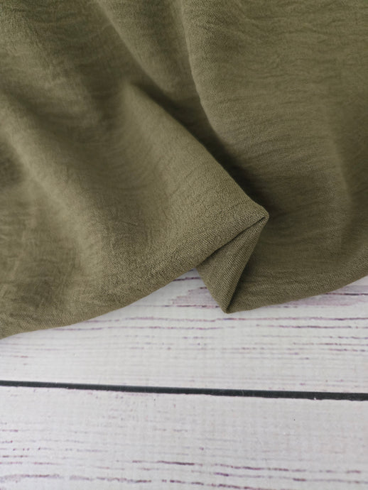 Solid Olive Opaque Air Flow 100% Polyester {by the half yard}