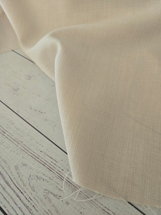 Cream Heavy Slub Polyester {by the half yard}