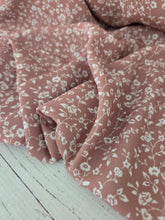 *REMNANT* 1.75 Yds- Exclusive Design- Mocha Rose Petite Floral Print
