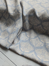 Exclusive Design- Dusty Blue & Cream Damask Print {by the half yard}
