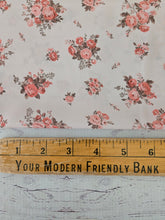 *REMNANT* 3.25 Yds- Exclusive Design- Tan Vintage Rose Print