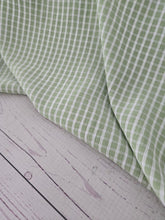 Green & White Petite Plaid Mixed Polyester Woven {by the half yard}