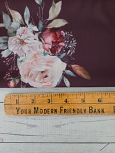 Exclusive Design- Burgundy Large Floral {by the half yard}