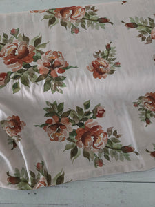 Sand & Rust Watercolor Floral Crinkle Georgette {by the half yard}