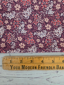 Burgundy Ditzy Floral {by the half yard}