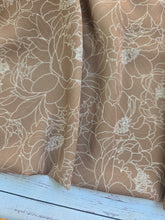 Elegant Brown Outline Floral {by the half yard}
