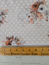 Exclusive Design- Medium Harvest Watercolor Floral Collection Swiss Dot Chiffon {by the yard}