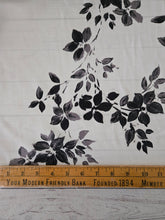 White & Black Floral Viscose Challis {by the half yard}