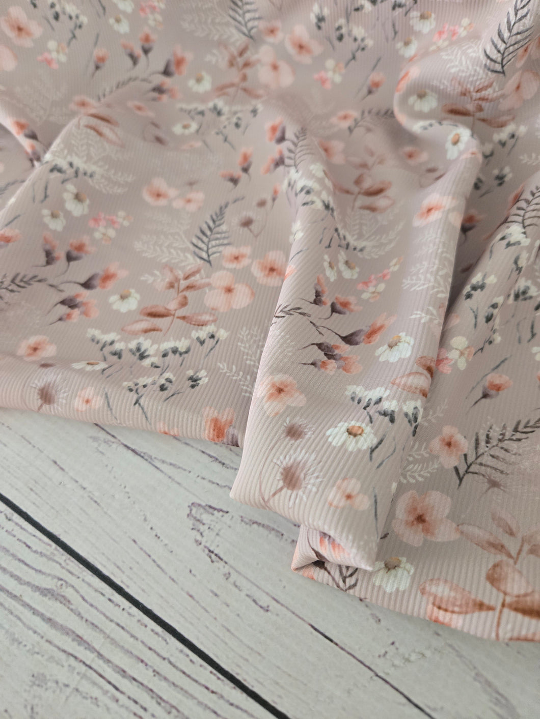 Tan Wildflower Floral {by the half yard}