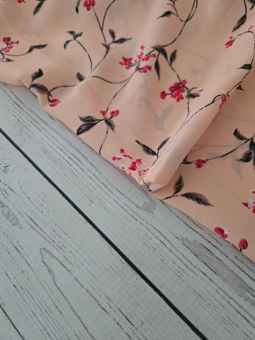 Peach Vine Print {by the half yard}