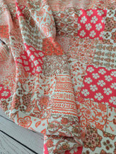 Shades of Coral Patchwork Print {by the half yard}