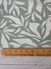 Sage & Ivory Mod Leaf Print Rayon Nylon {by the half yard}