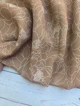 Elegant Brown Outline Floral {by the half yard}