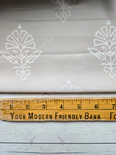 Creamy Tan & White Block Print {by the half yard}