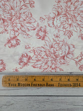 Ivory & Rosewood Floral Silky Polyester {by the half yard}