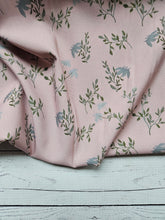 Exclusive Design- Dusty Pink & Blue Floral Stem Print {by the half yard}