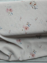 Exclusive Design- Cream & Black Pin Dot Floral Crinkle Georgette {by the half yard}