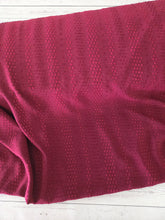 Burgundy Tonal Stripe Opaque Swiss Dot 100% Polyester {by the half yard}