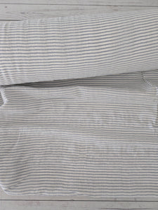 Ivory & Blue Stripes Cotton Gauze {by the half yard}