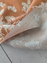 Rust Floral Rayon Nylon {by the half yard}