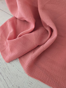 Solid Rose Bubble Crepe {by the half yard}