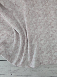 Exclusive Design- Dusty Pink Modern Lines Poly Slub {by the half yard}