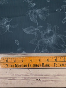 Dark Green Fine Floral {by the half yard}