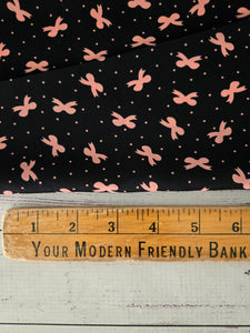 Black & Pink Bow Print {by the half yard}