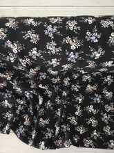 Petite Black Floral Woven Poly {by the half yard}