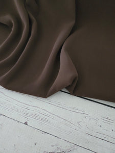 Solid Brown Triple Georgette {by the half yard}