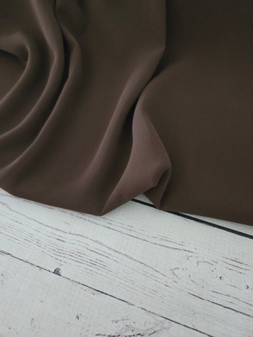 Solid Brown Triple Georgette {by the half yard}