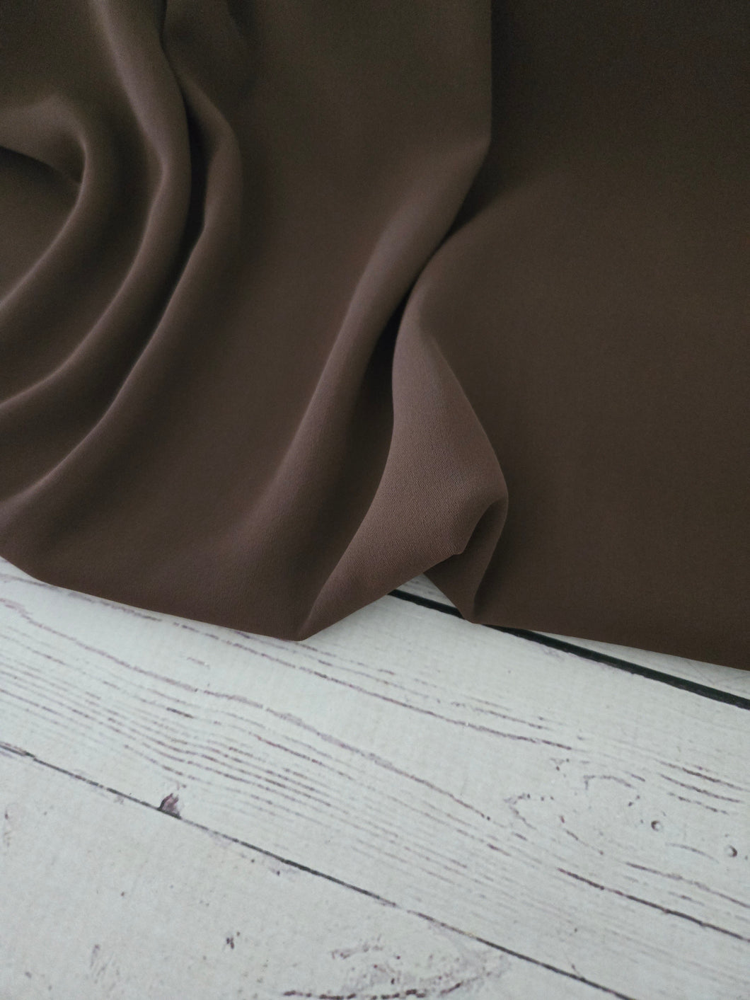 Solid Brown Triple Georgette {by the half yard}