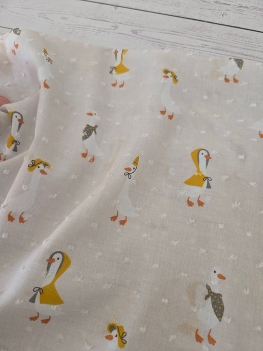 Darling Goose Swiss Dot Cotton {by the half yard}