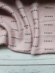 Exclusive Design- Rose Dust & Charcoal Dots {by the half yard}