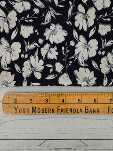 Exclusive Design- Black & Cream Floral {by the half yard}