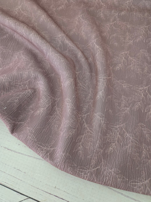 Exclusive Design- Mauve Leaf Outline Print {by the half yard}