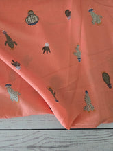 Coral Cactus Bubble Crepe {by the half yard}