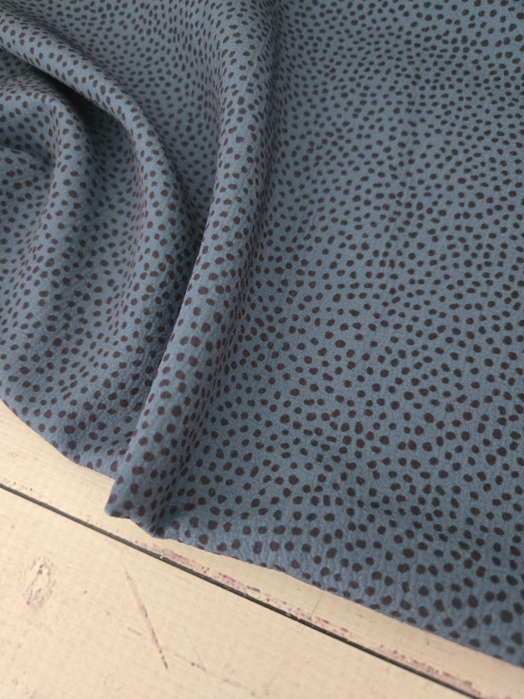 Exclusive Design- Dusty Teal Petite Dot Print {by the half yard}