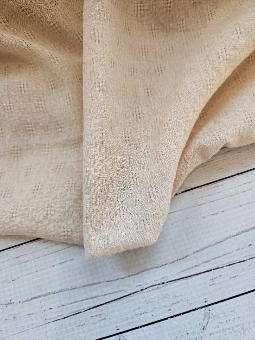 Solid Natural Diamond Weave Cotton {by the half yard}