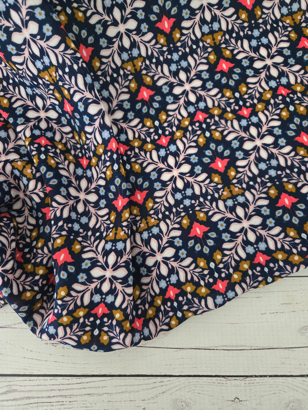 Navy Geometric Print {by the half yard}