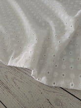 White Embroidered Dots & Circles Cotton {by the half yard}