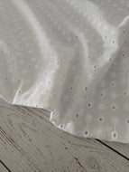 White Embroidered Dots & Circles Cotton {by the half yard}