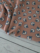 Sandstorm & Blue Contemporary Floral Print {by the half yard}